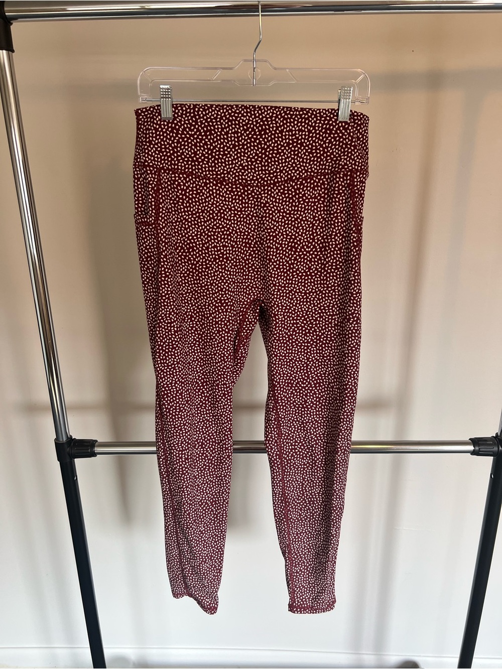 Buffbunny Rosa Pocket Legging- Vineyard Dark Red Bossy Print